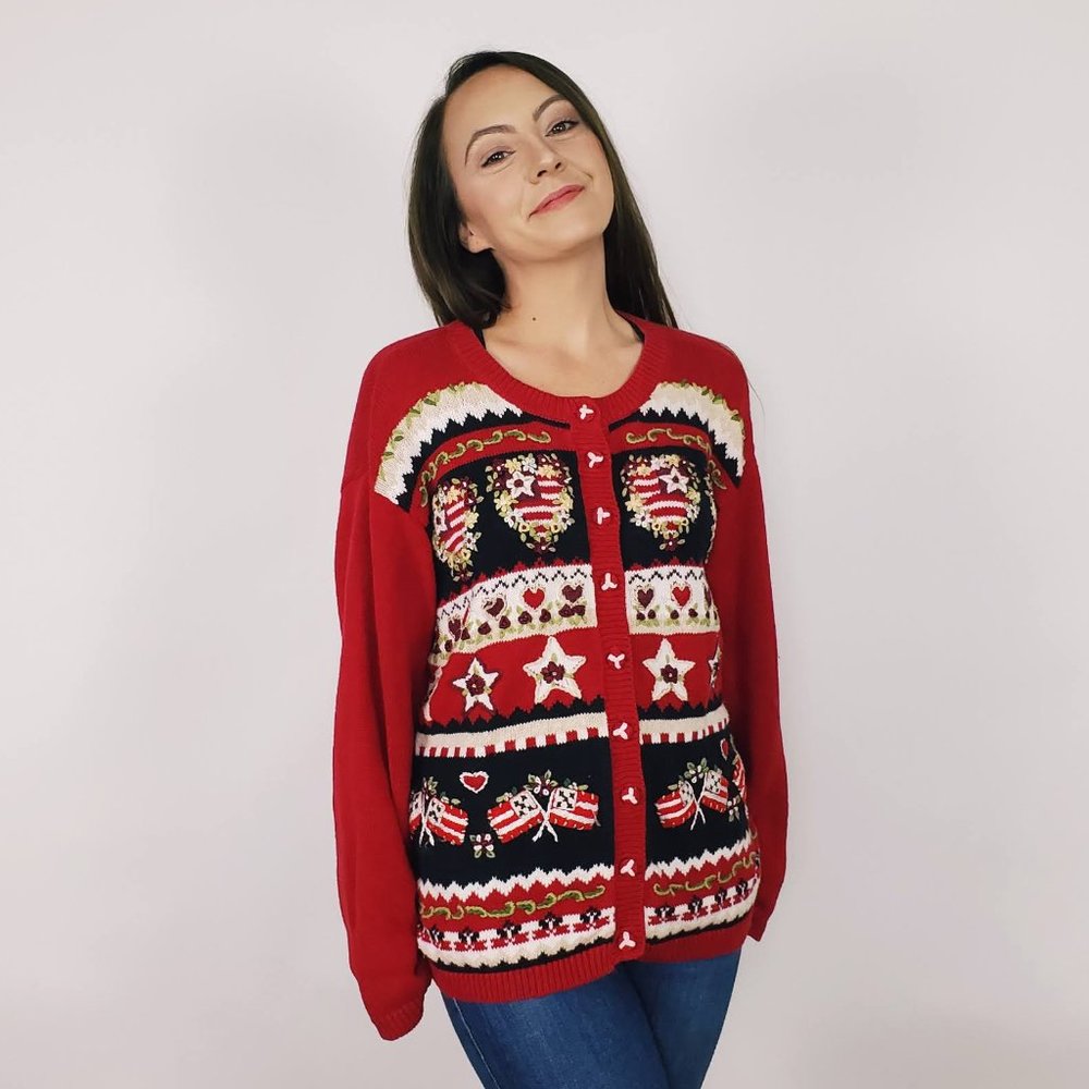 Heirloom Collectibles Sweater Cardigan USA